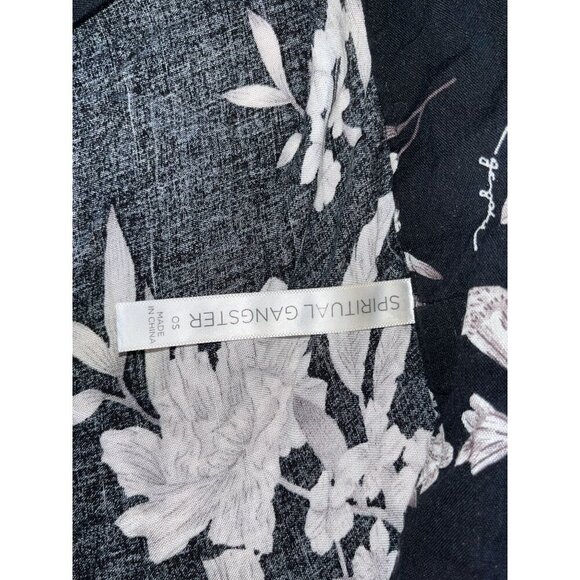 Spiritual Gangster Womens Floral Kimono Black & White One Size Wrap - Picture 6 of 9